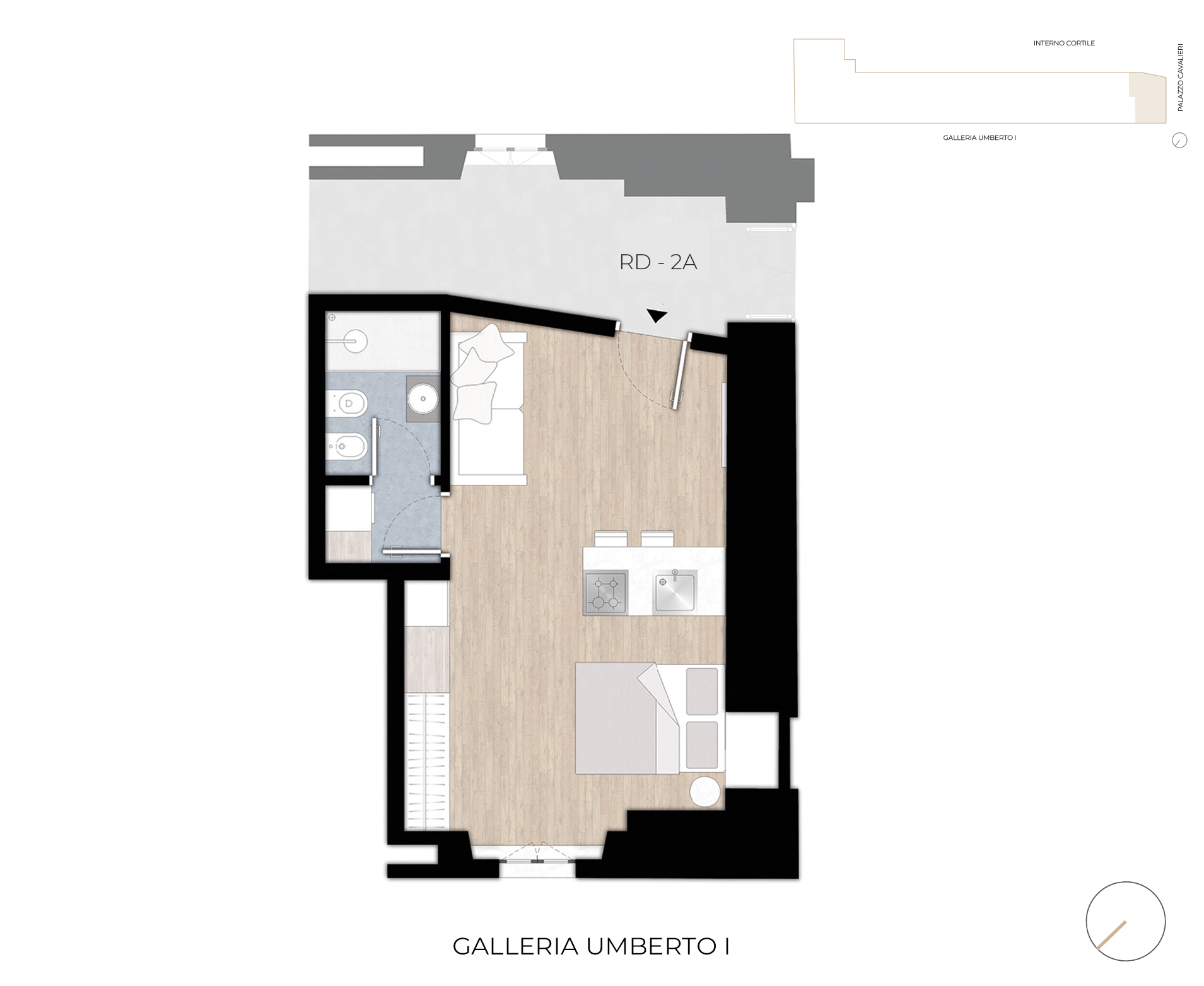 Basilike IPI Agency - Residenze Doranea - 2A - Planimetria Monolocale