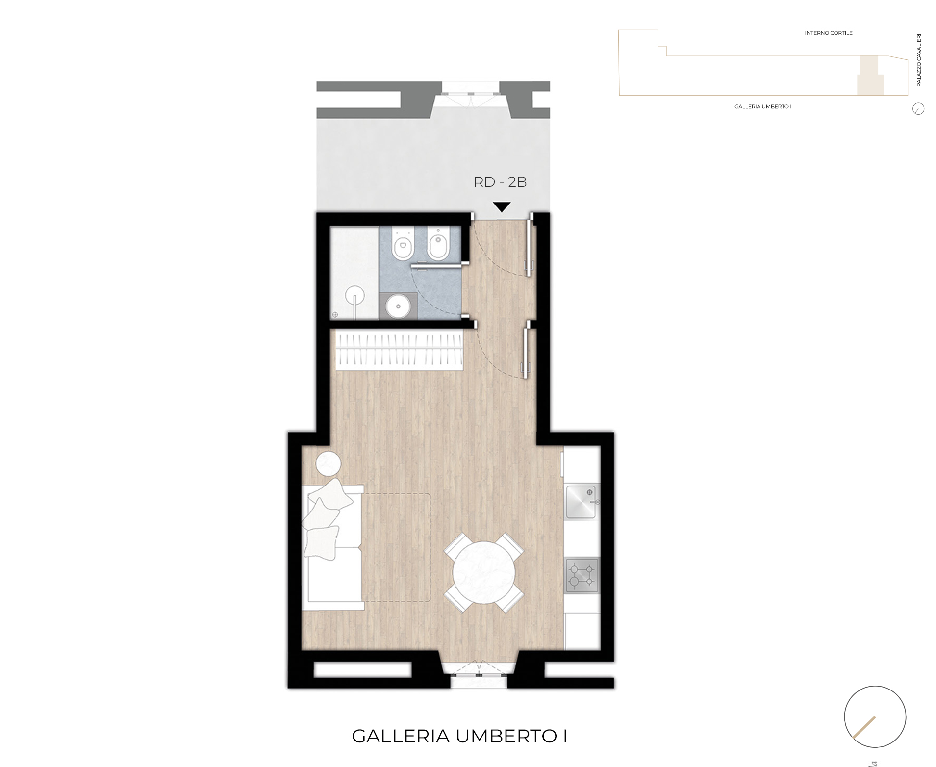 Basilike IPI Agency - Residenze Doranea - 2B - Planimetria Monolocale