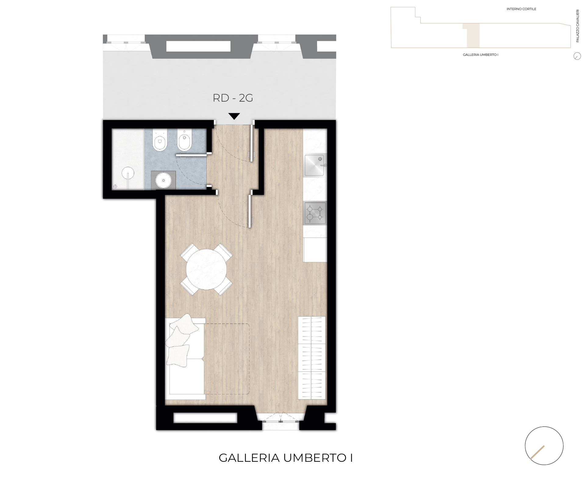 Basilike IPI Agency - Residenze Doranea - 2G - Planimetria Monolocale